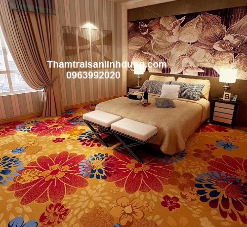 Thảm trải sàn in sợi nylon phòng khách sạn